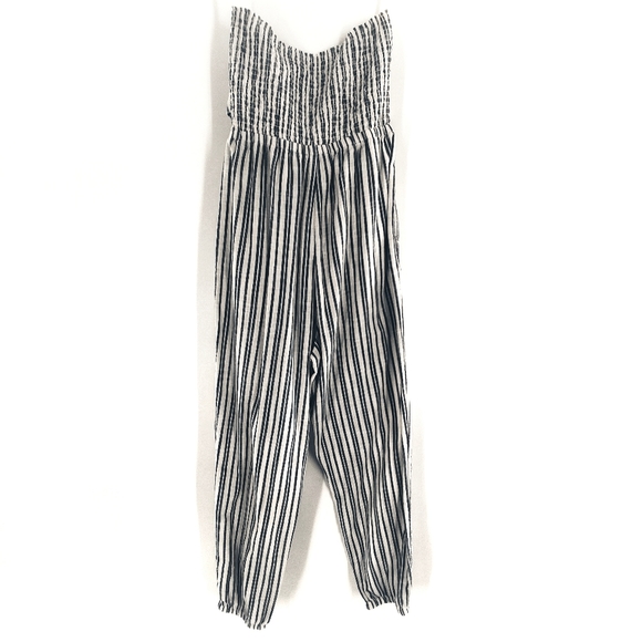 Aerie Strapless Tie Front Pinstripe Jumper - Picture 8 of 8